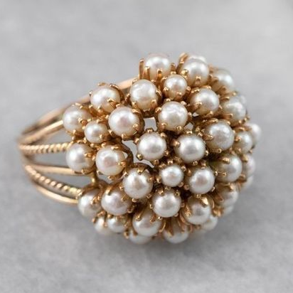 Gold Pearl Ring